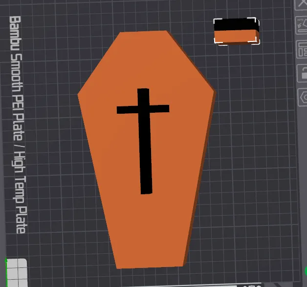 Casket and cross Lid