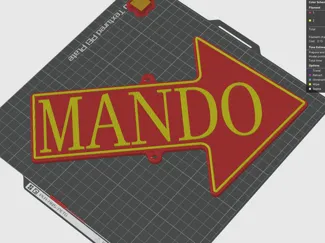 Disc Golf Mando Sign Left and Right
