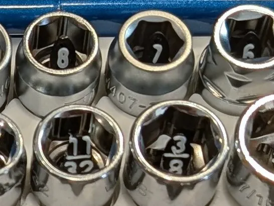 4mmDia Numbered Socket Stems, Metric and SAE