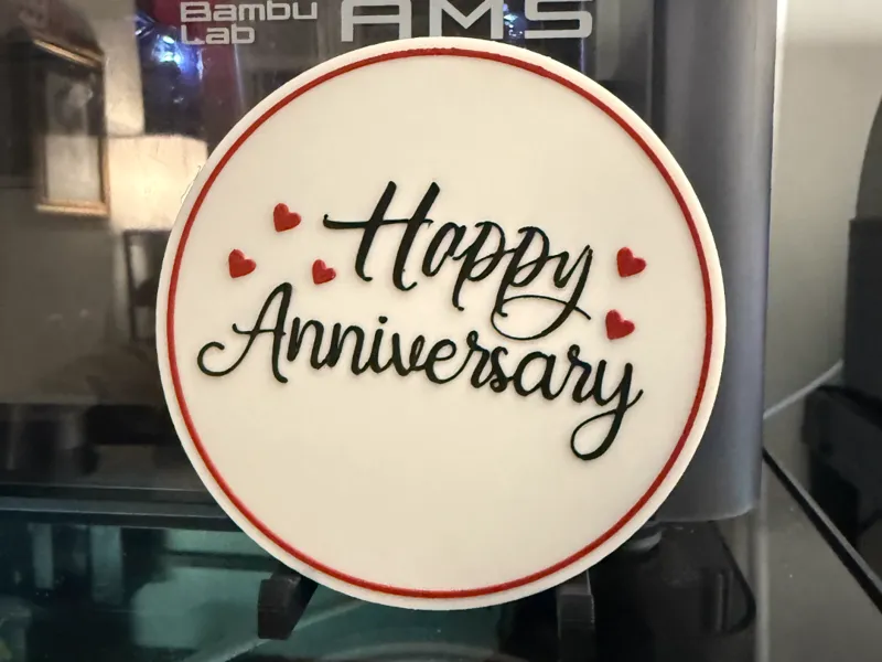 HAPPY ANNIVERSARY COASTER