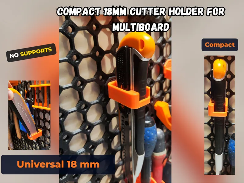 Compact 18mm Cutter Holder for Multiboard