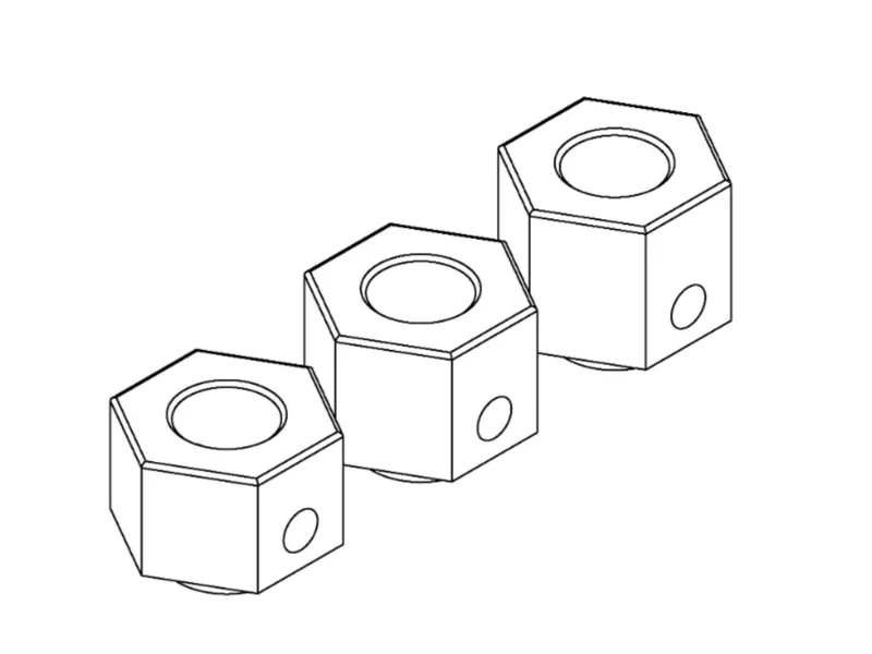 RC Hex Adapters (1/10 Scale)
