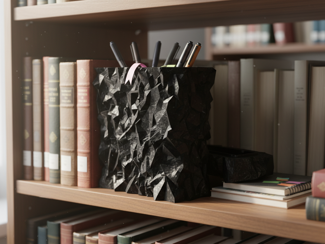 Ferma libro In Ossidiana Sasso Contenitore