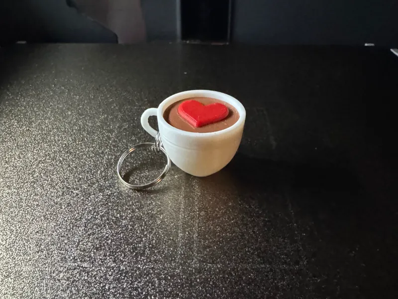 Coffee Keychain Multi-Part No AMS