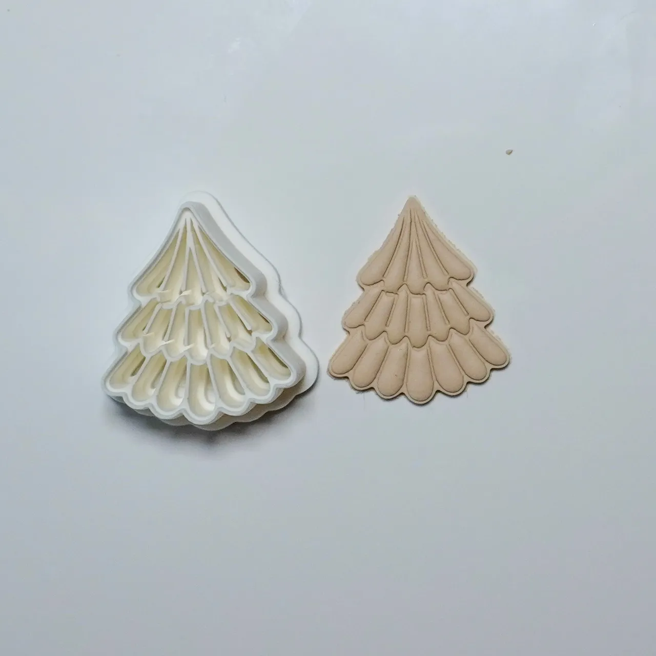 Christmas Tree Polymer Clay Cutter Earrings view 2