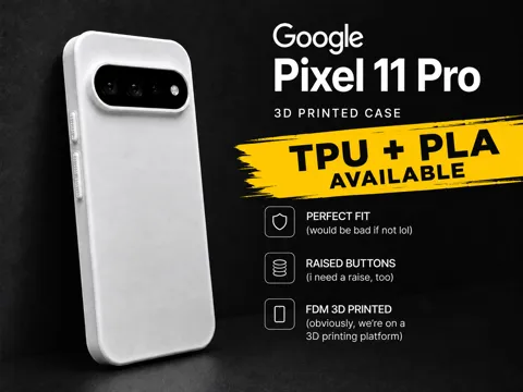 Caja o estuche: Google Pixel 11 Pro Case - Slim, with Lens Guard — referencia de MakerWorld