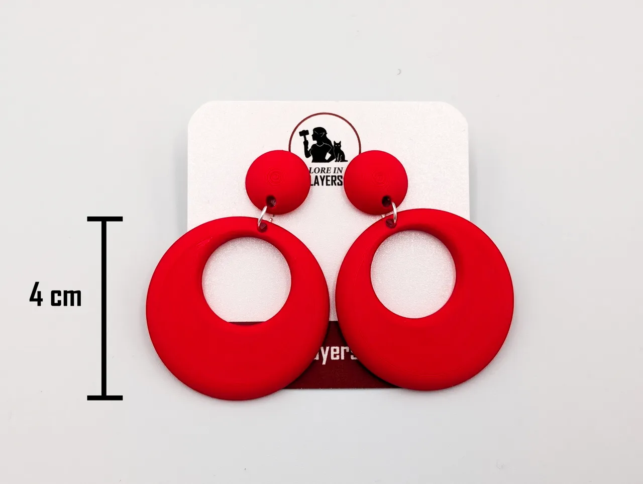 60s Style Retro Hoop earrings | Mod earrings view 4