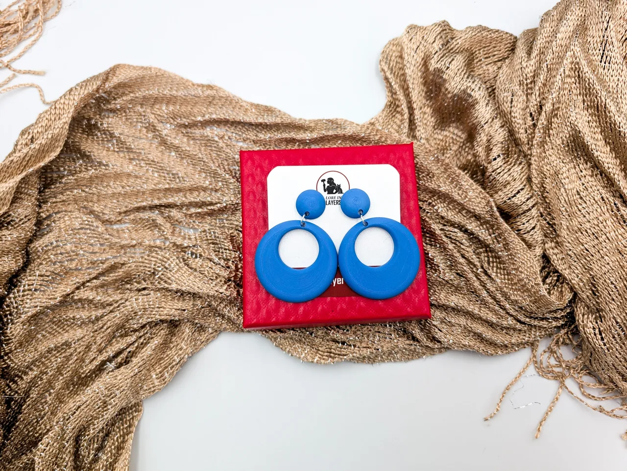 60s Style Retro Hoop earrings | Mod earrings view 3