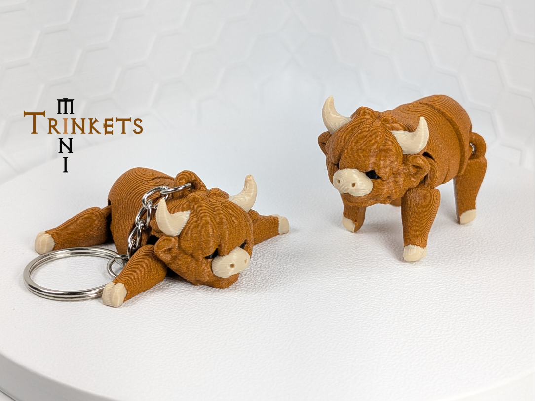 Little Flexi Highland Cow (+Keychain)