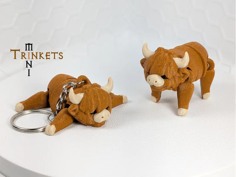 Little Flexi Highland Cow (+Keychain)