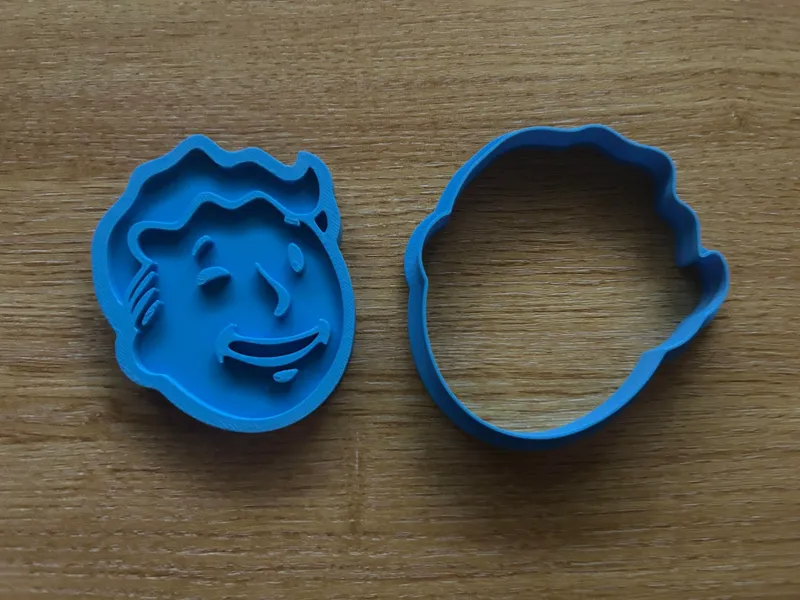 Fallout Vault Boy Head Cookie Cutter and Stamp