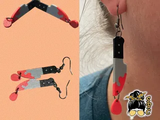 Knife drip earrings, Stud or Dangle