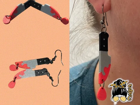 Knife drip earrings, Stud or Dangle