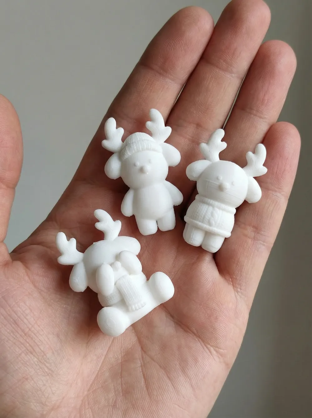 cute mini reindeer set 2 – christmas figurines - Free 3D Print Model ...