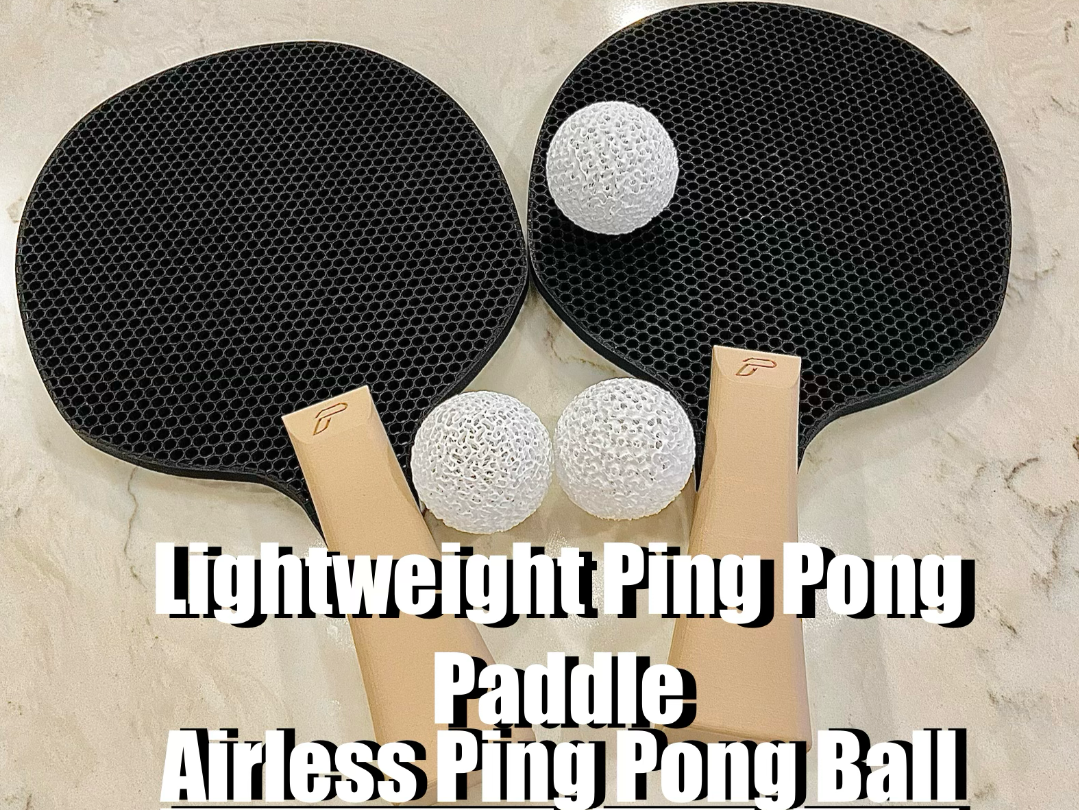 Lightweight Ping Pong Paddle with Airless Ball