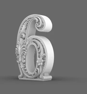 Estante o repisa: Goth Baroque Number 6 gothic Decor — vista de referencia 5