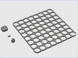8x8 MU Multiboard, 12.5 Pillars, Dual Clip w/ Tool