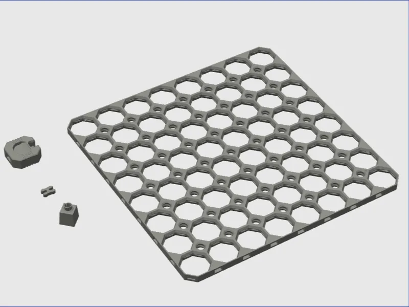 8x8 MU Multiboard, 12.5 Pillars, Dual Clip w/ Tool