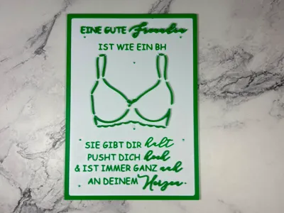 A6 Decorative Card "Friends are like a bra"