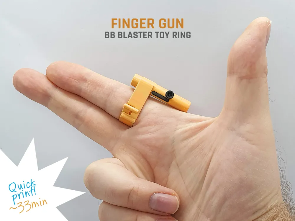 Finger Gun — BB Blaster Toy Ring - Free 3D Print Model - MakerWorld