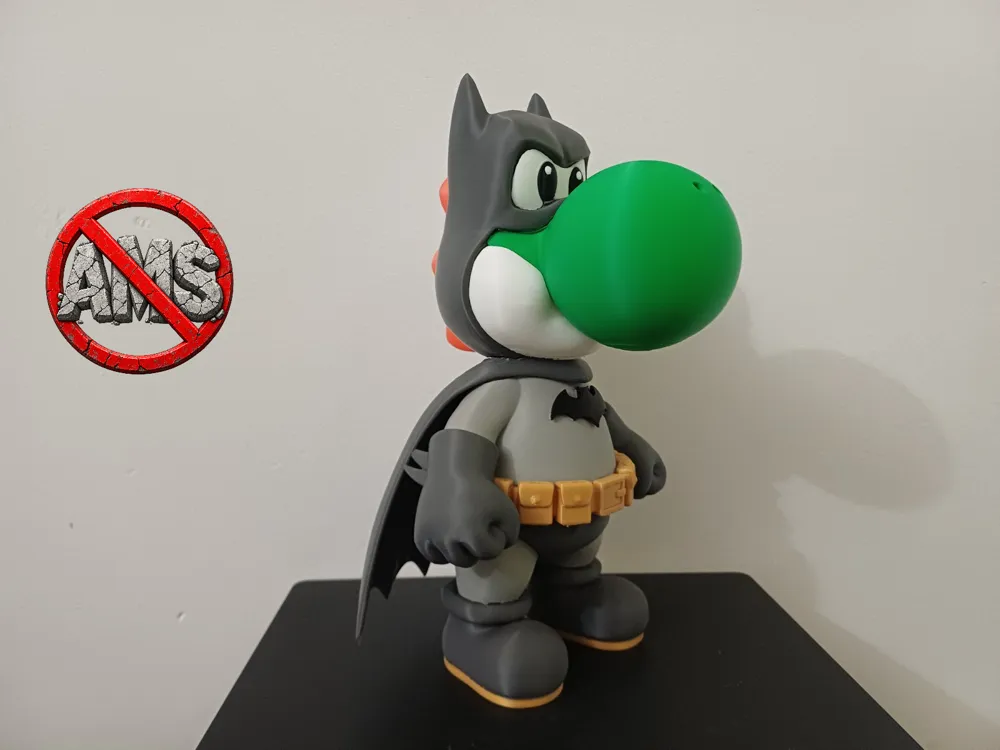 Accesorio para impresora 3D: Batman Yoshi/ NO AMS. Referencia del modelo original.