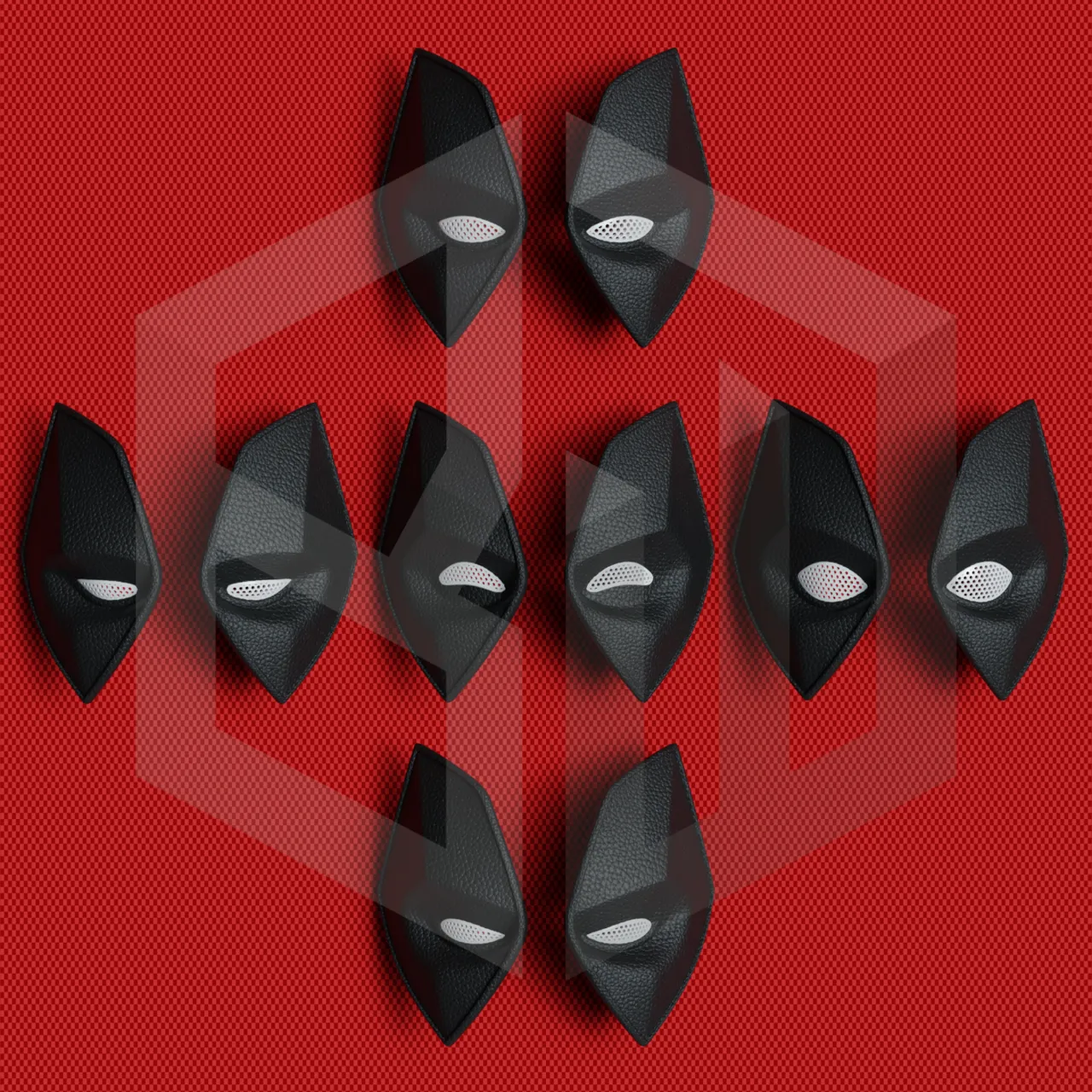 Textured Eye Pack For DeadPool Textured Helmets view 2