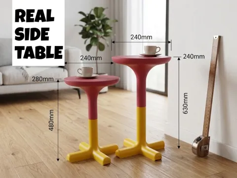 Letrero o emblema decorativo: Modular Two-Tone Side Table — referencia de MakerWorld