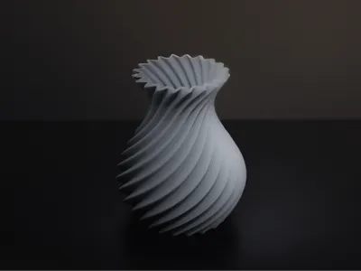Spiral Twist Wave Vase
