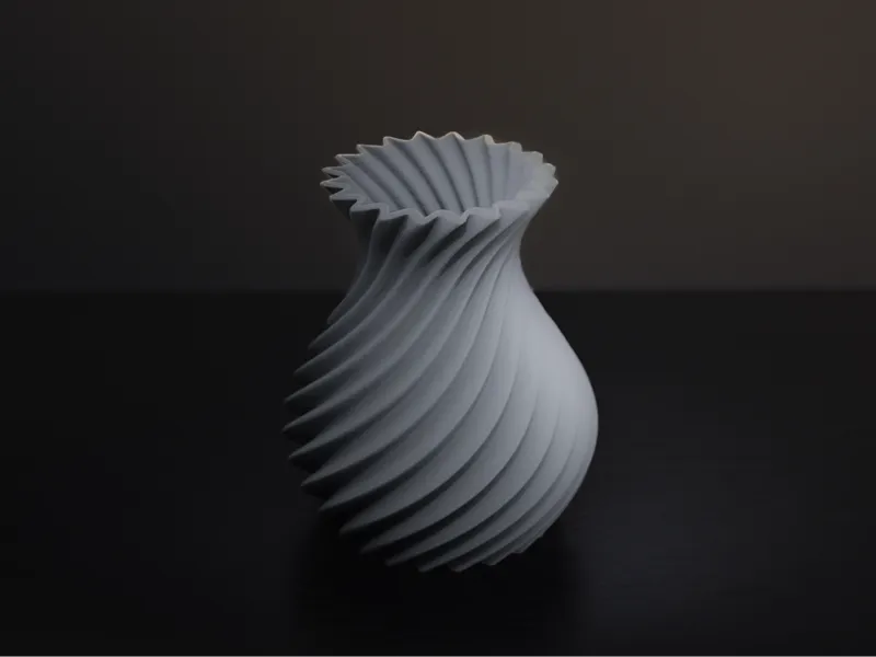 Spiral Twist Wave Vase