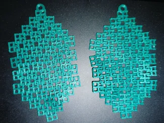mesh fabric keychain