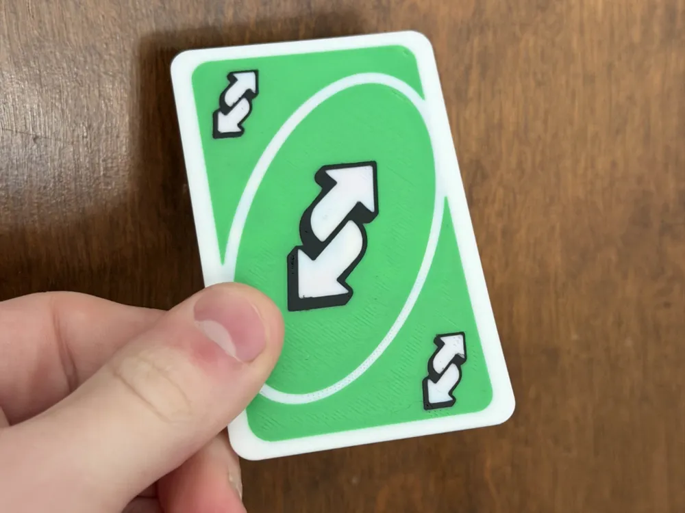 Uno Reverse Card Border Double Sided Uno Reverse Card - Free 3D Print Model - MakerWorld