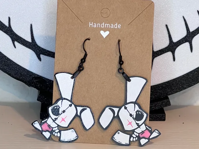 Evil Bunny Earrings and Keychain