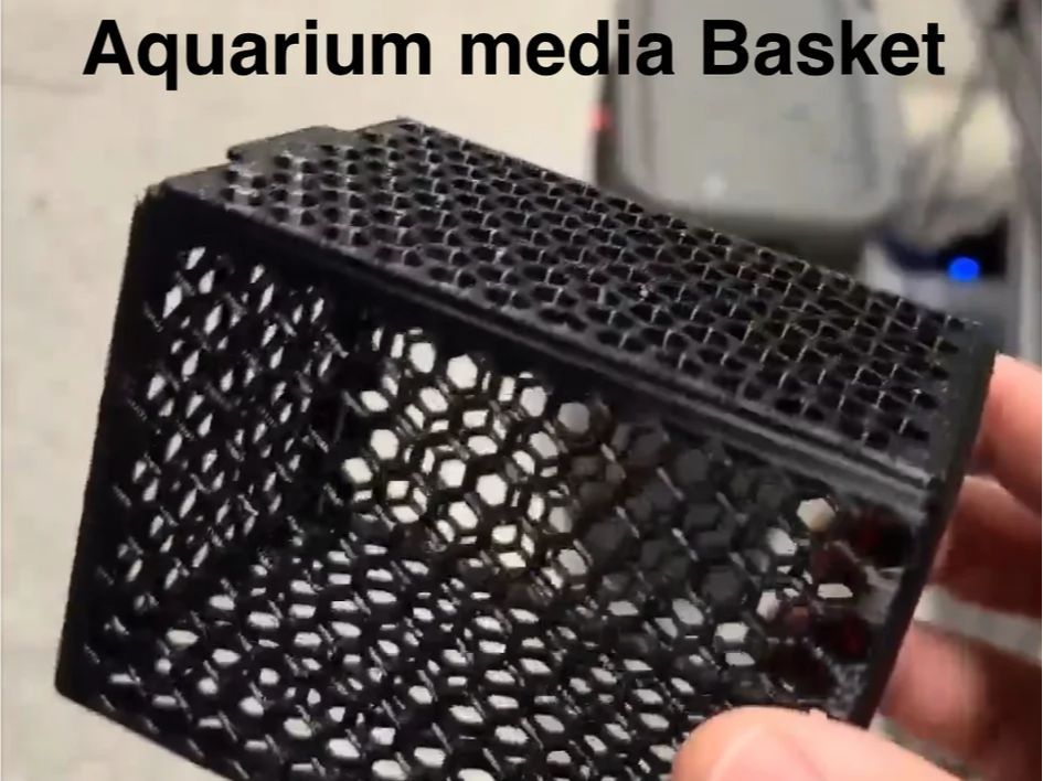 Aquarium Media Basket Large ~3x3x4.25in