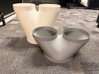 •	8” to dual 6” duct splitter AC Infinity