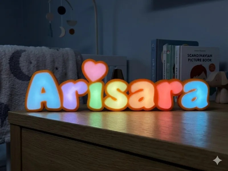 Namenlampe Arisara | LED Lampe fürs Kinderzimmer