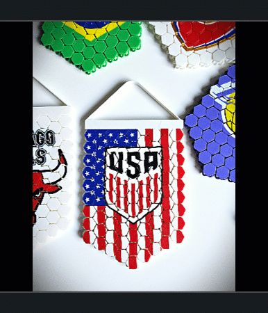 USA soccer flexible logo flag