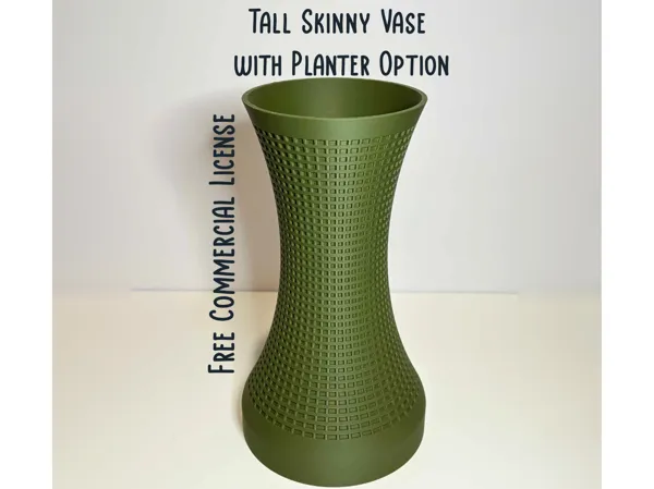 Grand vase quadrillé, aussi jardinière
