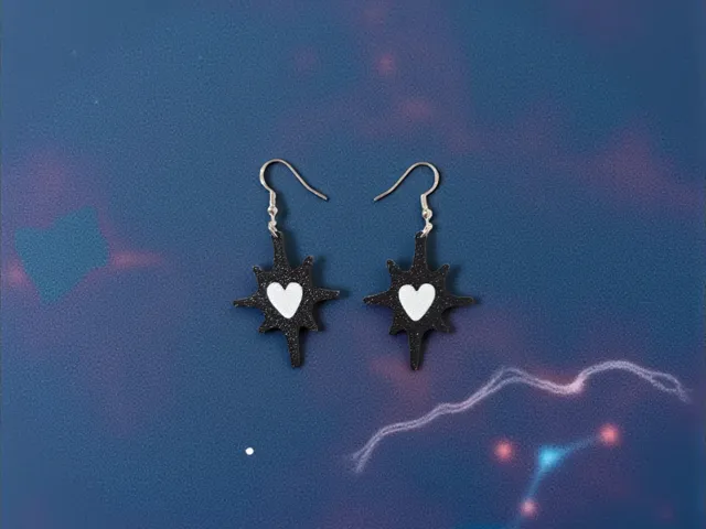 Sparkle heart earrings