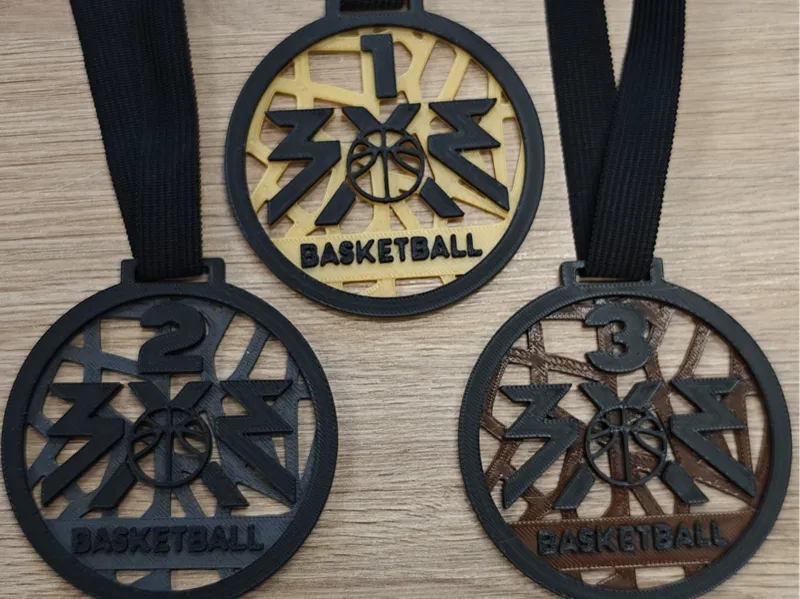 Sports medal 1st, 2nd and 3rd - Basketball 3x3