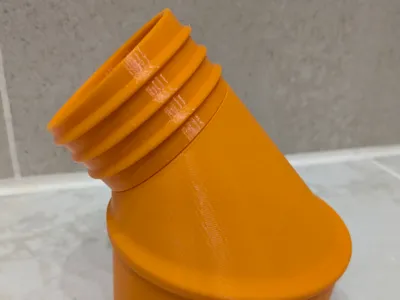 45 deg 4 in Dust Collector to 2.5 in Hose Adapter