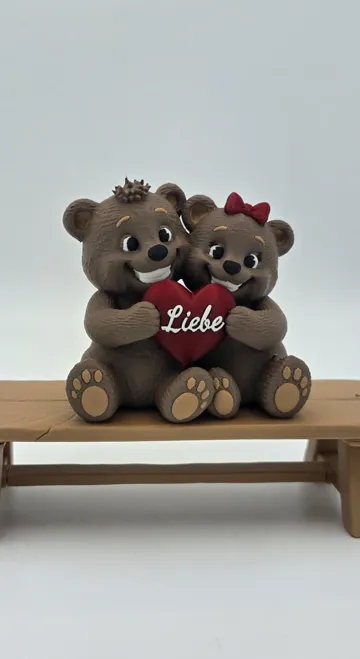Modelo para impresión 3D: Baeren mit Herz "Liebe" — vista de referencia 3