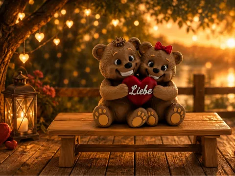 Modelo para impresión 3D: Baeren mit Herz "Liebe" — referencia de MakerWorld