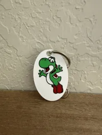 Happy Yoshi Oval Keychain - 0.2mm nozzle, 0.1mm layer