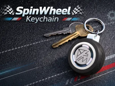 SpinWheel Keychain – Motorcycle Wheel Fidget Ring