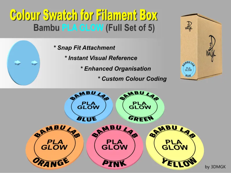 Filament Box Swatch - Bambu PLA GLOW