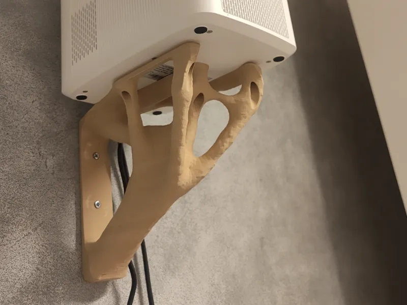 Organic shelf bracket. Topology optimized