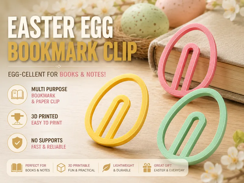 Easter Egg Bookmark & Paper Clip Easter Decoration