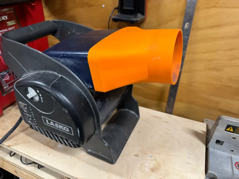 4" Lasko blower exhaust adapter