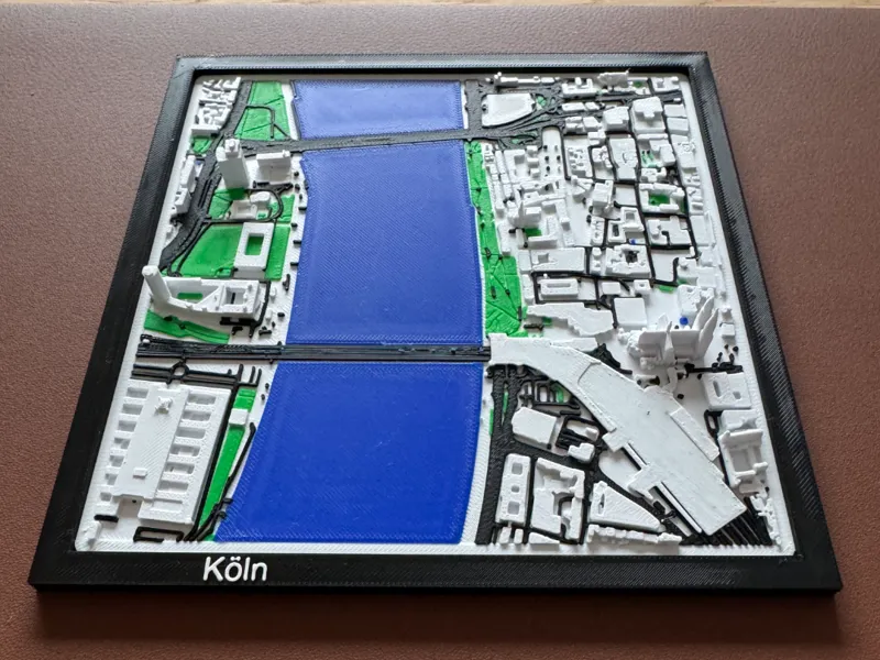 Germany Cologne Map Miniature 3D