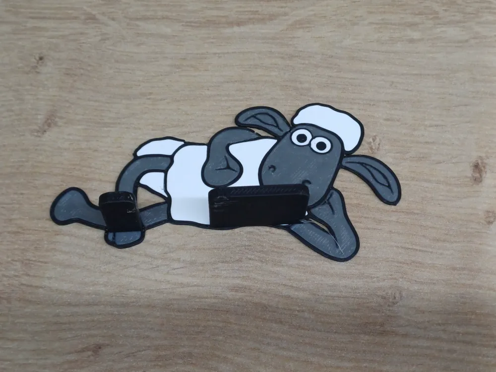 Shaun the sheep on monitor with stand by Kiron 21 - MakerWorld